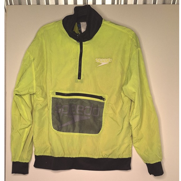 Speedo x Forever 21 Jackets & Blazers - Speedo x Forever 21 Reversible Windbreaker Neon Green Marble Swirl Jacket Small